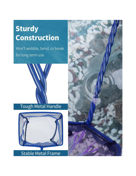 Red de Pesca Pawfly 5" con Mango de Metal y Malla de Nylon