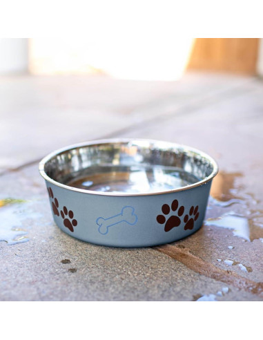 Cuenco Antideslizante para Perros y Gatos Loving Pets 17cm Arándano