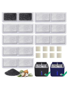 Filtros de Reemplazo Kastty 8 Pack para Fuente de Agua para Gatos