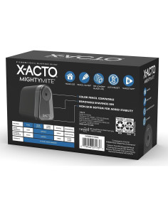 Sacapuntas Eléctrico X-ACTO Mighty Mite Negro con Pencil Saver 2