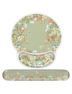 Reposamuñecas de Gel iCasso Verde Ergonómico para Teclado