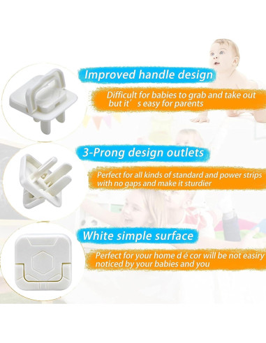 Cubiertas de Enchufes de Seguridad Shycool - Paquete 60 Unidades