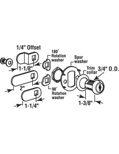 Cerradura de Cajón Prime-Line U 11089 Bronce Clásico 3.49 cm 2