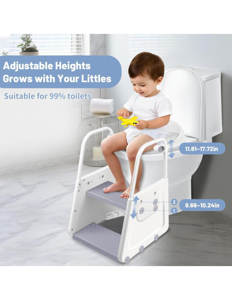 Asiento de Entrenamiento para Baño 3 en 1 Spluvvly con Escalón Asiento de Entrenamiento para Baño 3 en 1 Spluvvly con Escalón