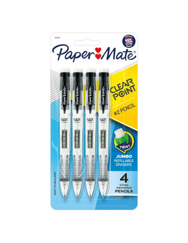 Juego de Lápices Mecánicos Paper Mate Clearpoint 0.7mm HB - 4 Unidades