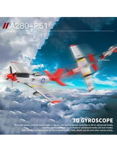 Avión RC GoolRC XK A280 2.4GHz 4 Canales con Giroscopio