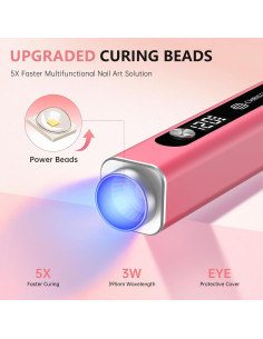 Lámpara UV de Uñas Inalámbrica CHRISTINE SHELLY 3 en 1 2