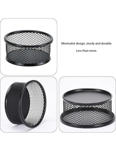 Soporte de Clip de Papel Metal Negro Minimalista Tangseajiao