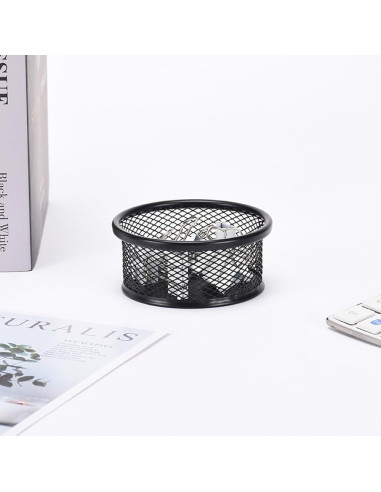 Soporte de Clip de Papel Metal Negro Minimalista Tangseajiao