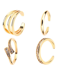 Conjunto de 4 Anillos para Dedos de los Pies Mikovivi Oro