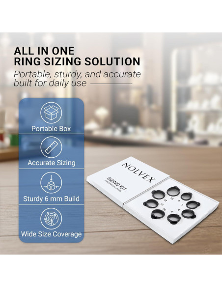 Kit de Medición de Anillos Inteligentes NOLVEX - Tallas 5-15