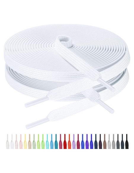 Cintas Planas para Zapatillas 2 Pares 137cm Poliéster 27 Colores