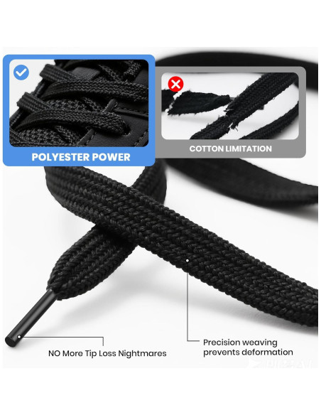 Cintas Planas para Zapatillas 2 Pares 137cm Poliéster 27 Colores