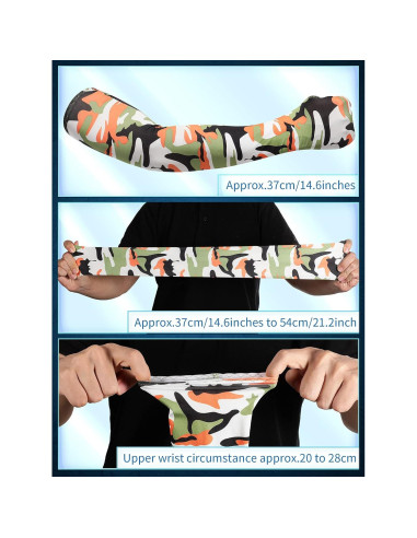 20 Pares Mangas Protectores para el Sol Geyoga Unisex Seda Fría