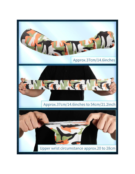 20 Pares Mangas Protectores para el Sol Geyoga Unisex Seda Fría