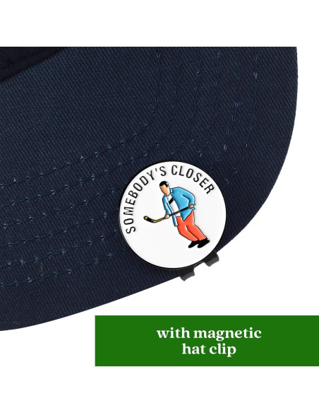 Marcador de Pelota de Golf ZEETY con Clip Magnético - Regalo Divertido