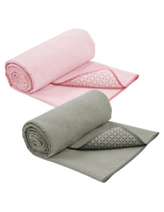 Toalla de Yoga S&T INC. Antideslizante 61x183 cm 2 Piezas