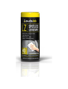 Toallitas de Cuero LZ Spot-Less - Limpia, Acondiciona y Protege - 40 Unidades