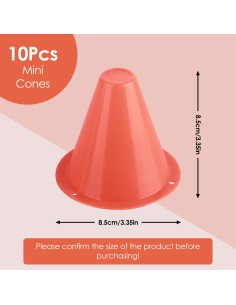 Conos de Entrenamiento Hapivida 10pcs 8.5cm PE Naranja 2