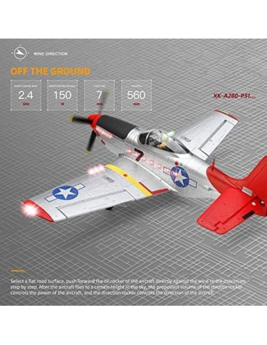 Avión RC GoolRC XK A280 2.4GHz 4 Canales con Giroscopio