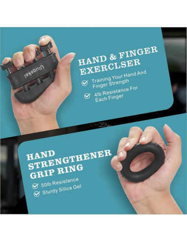 Entrenador de Fuerza de Agarre Uiuqekel Ajustable 5-100 kg