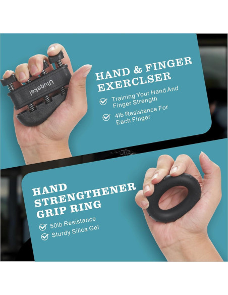 Entrenador de Fuerza de Agarre Uiuqekel Ajustable 5-100 kg