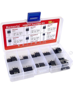 Kit de Transistores MOSFET 50 Pcs Kemerta IRFZ44N IRF530N 2
