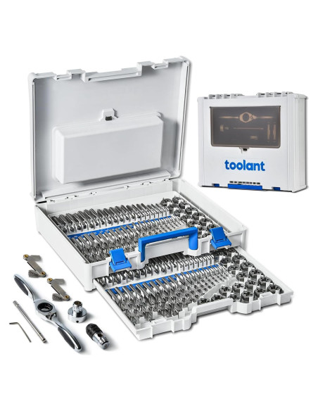 Juego de Machos y Matrices Toolant 127 Piezas SAE/Métrico