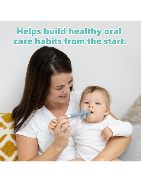 Conjunto de Cepillos de Dientes de Silicona BumbleBee 360 - Azul