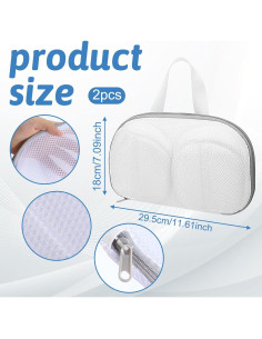 2 Bolsas de Lavandería para Sujetadores Qulkws 30.48x17.78cm 2