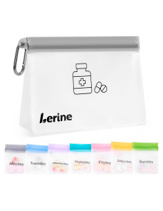Juego de 7 Bolsas de Píldoras Reutilizables Lerine