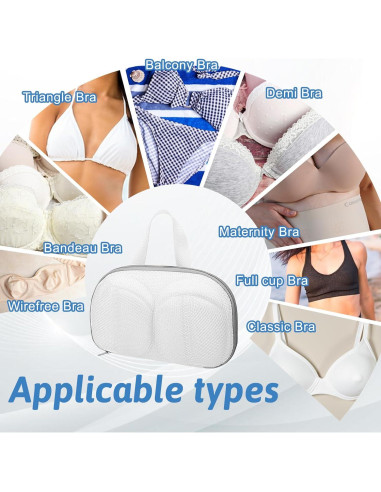 2 Bolsas de Lavandería para Sujetadores Qulkws 30.48x17.78cm