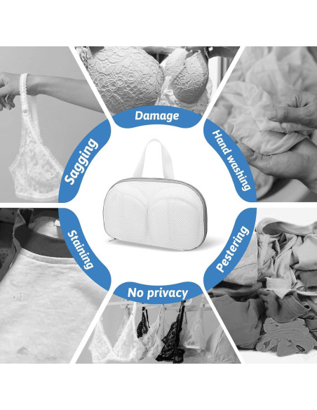 2 Bolsas de Lavandería para Sujetadores Qulkws 30.48x17.78cm