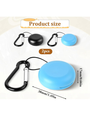 Estuches para Tapones de Oído LIQWEI 2 Pcs Mini Portátil