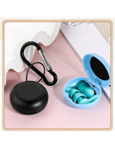 Estuches para Tapones de Oído LIQWEI 2 Pcs Mini Portátil