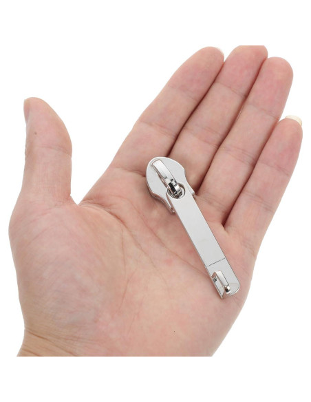 Tiradores de Cremallera Angoily 4 Piezas Metal Plateado Tiradores de Cremallera Angoily 4 Piezas Metal Plateado