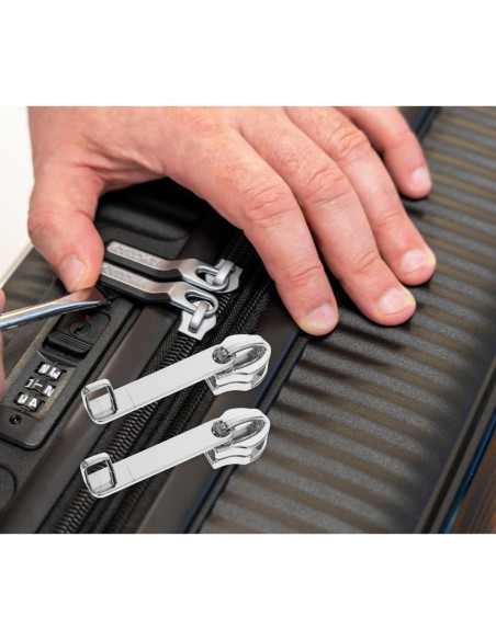 Tiradores de Cremallera Angoily 4 Piezas Metal Plateado Tiradores de Cremallera Angoily 4 Piezas Metal Plateado