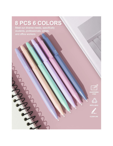 Juego de Lápices Mecánicos Ponditni 20 Piezas 0.5mm 0.7mm