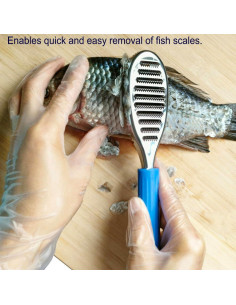 Removedor de Escamas y Rallador Luckume Acero Inoxidable 2-en-1 2