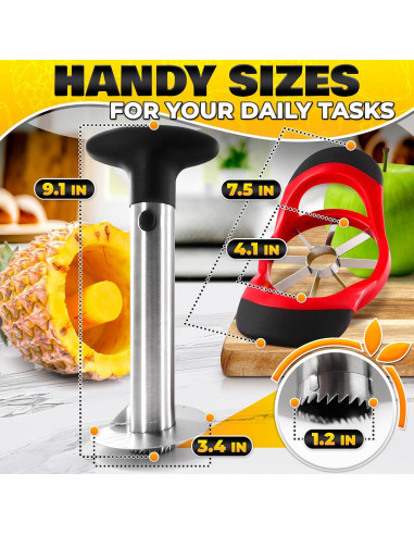 Cortador de Piña NADOBA de Acero Inoxidable, Mango Ergonómico