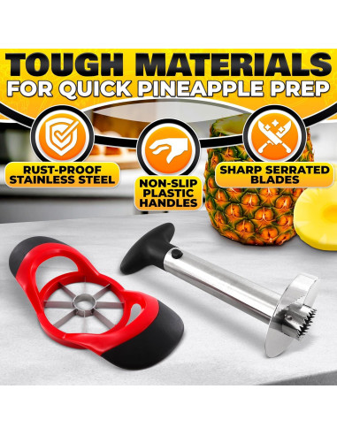 Cortador de Piña NADOBA de Acero Inoxidable, Mango Ergonómico
