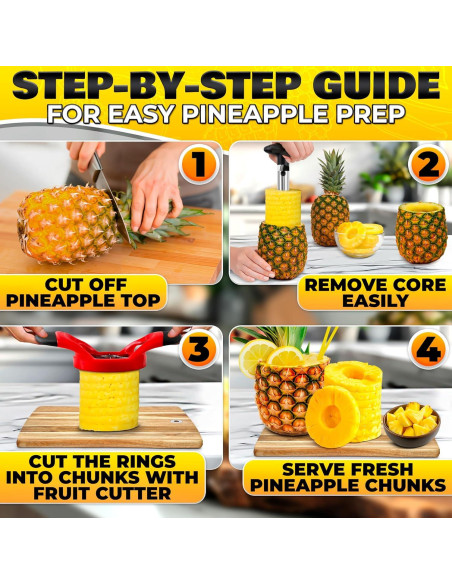 Cortador de Piña NADOBA de Acero Inoxidable, Mango Ergonómico