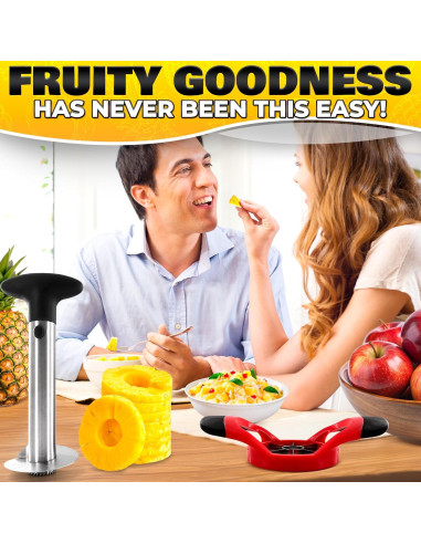 Cortador de Piña NADOBA de Acero Inoxidable, Mango Ergonómico