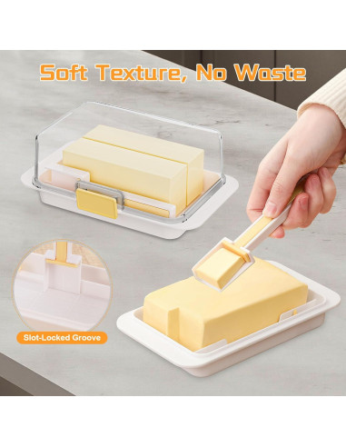 Plato de Mantequilla Hermético Piunaoa con Tapa 18.3x10.9 cm