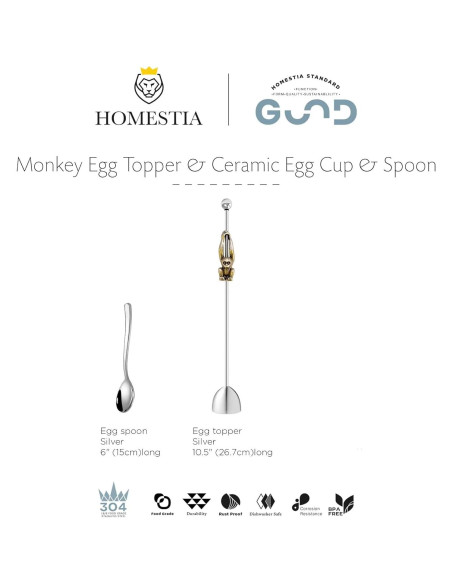 Cortador de Huevos Homestia de Acero Inoxidable - Manual