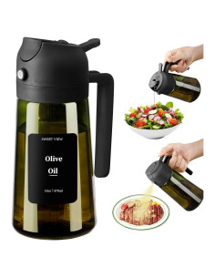 Dispensador y Pulverizador de Aceite SWEET VIEW 470ml Negro