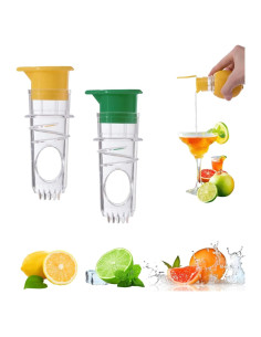 Exprimidor Manual de Limón Genérico Portátil 9 cm - Amarillo y Verde