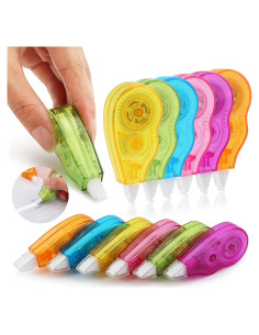 Cinta Correctora Blanca 12 Pcs EMVANV, 4m x 5mm, Compacta