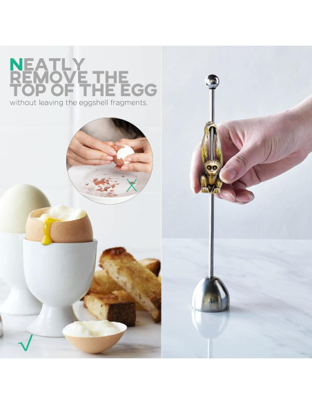 Cortador de Huevos Homestia de Acero Inoxidable - Manual