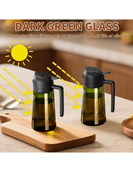 Dispensador y Pulverizador de Aceite SWEET VIEW 470ml Negro